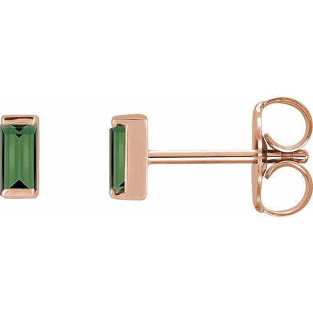 Natural Green Tourmaline | Straight baguette | 4 x 2mm