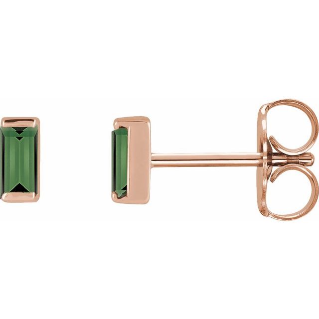 Natural Green Tourmaline | Straight baguette | 4 x 2mm