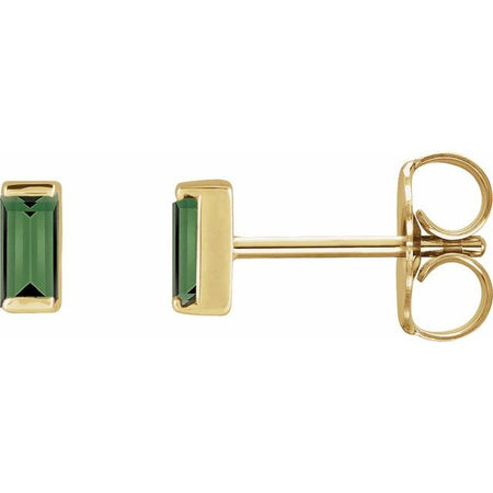 Natural Green Tourmaline | Straight baguette | 4 x 2mm
