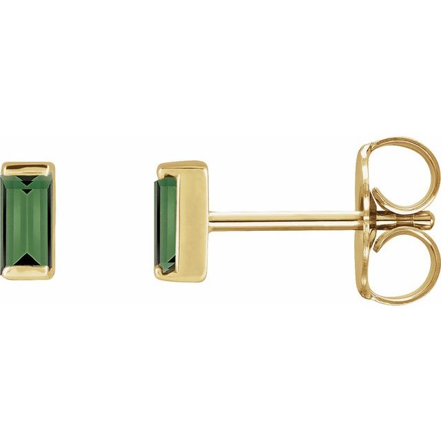 Natural Green Tourmaline | Straight baguette | 4 x 2mm