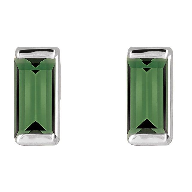 Natural Green Tourmaline | Straight baguette | 4 x 2mm