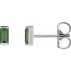Natural Green Tourmaline | Straight baguette | 4 x 2mm