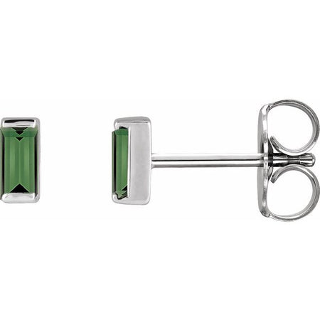Natural Green Tourmaline | Straight baguette | 4 x 2mm