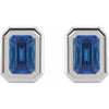 Lab-Grown Blue Sapphire | Emerald | 7 x 5mm