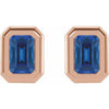 Lab-Grown Blue Sapphire | Emerald | 7 x 5mm