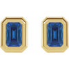 Lab-Grown Blue Sapphire | Emerald | 7 x 5mm