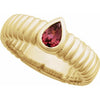 689195 / Ring / Set / 14K Yellow / Natural Pink Tourmaline / Pear / 6.5 X 4.1 Mm / Polished / Natural Pink Tourmaline Ring
