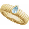 689195 / Ring / Set / 14K Yellow / Natural Sky Blue Topaz / Pear / 6.5 X 4.1 Mm / Polished / Natural Sky Blue Topaz Ring