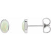 Lab-Grown White Opal | Oval | 6 x 4mm | Lab-Grown White Opal | Oval | 5 x 3mm