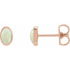 Lab-Grown White Opal | Oval | 6 x 4mm | Lab-Grown White Opal | Oval | 5 x 3mm