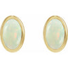 Lab-Grown White Opal | Oval | 6 x 4mm | Lab-Grown White Opal | Oval | 5 x 3mm