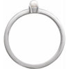 6716 / Ring / Set / 14K White / Cultured Seed Pearl / Pearl / 3 Mm / Polished / Cultured Pearl Solitaire Stackable Ring