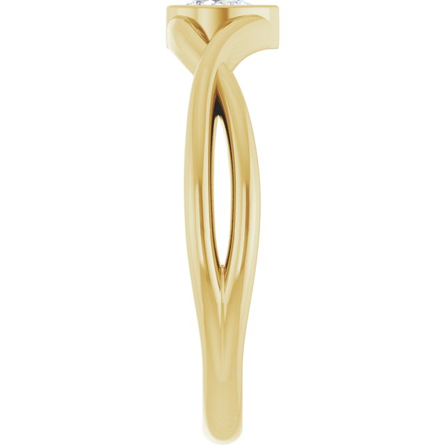 126982 / Ring / Set / 14K Yellow / Lab-Grown Diamond / Pear / 4.5 X 3 Mm / Polished / 1/6 Ct Lab-Grown Diamond Solitaire Ring