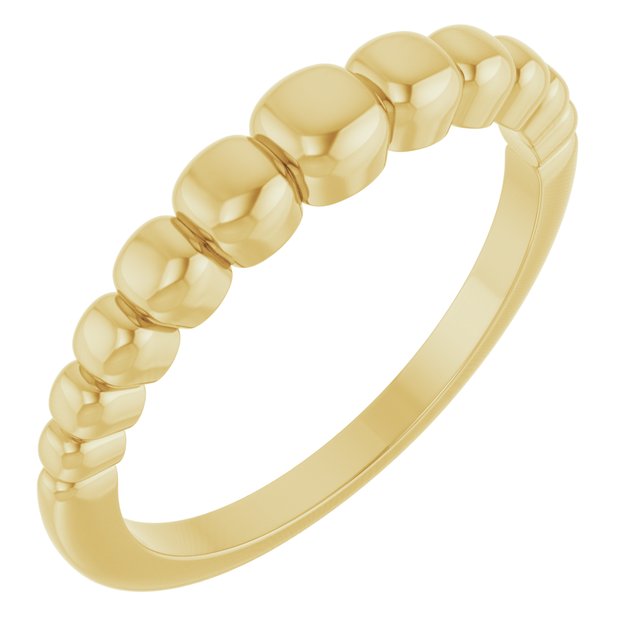 Graduated Beaded Dome Ring