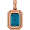 Natural London Blue Topaz | Emerald | 6 x 4mm