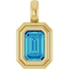 Natural Blue Zircon | Emerald | 6 x 4mm