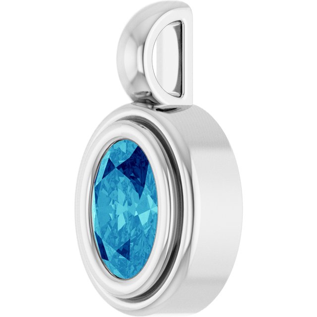 Natural Blue Zircon | Oval | 6 x 4mm