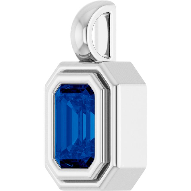 Natural Blue Sapphire | Emerald | 6 x 4mm | Lab-Grown Blue Sapphire | Emerald | 6 x 4mm
