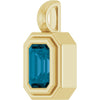 Natural London Blue Topaz | Emerald | 6 x 4mm