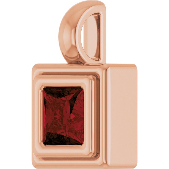 Natural Mozambique Garnet | Square | 4 x 4mm