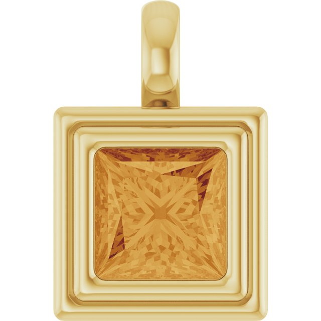 Natural Citrine | Square | 6.5 x 6.5mm