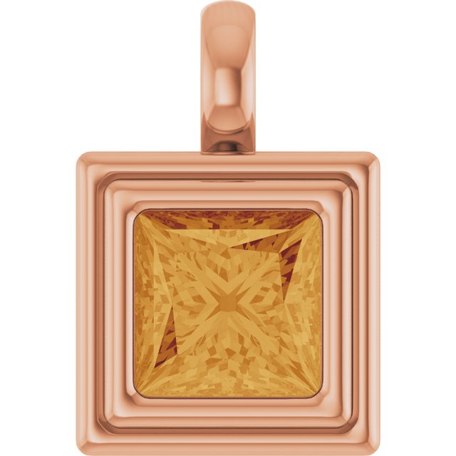 Natural Citrine | Square | 6.5 x 6.5mm