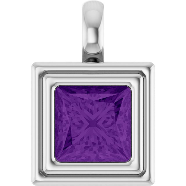 Natural Amethyst | Square | 6.5 x 6.5mm