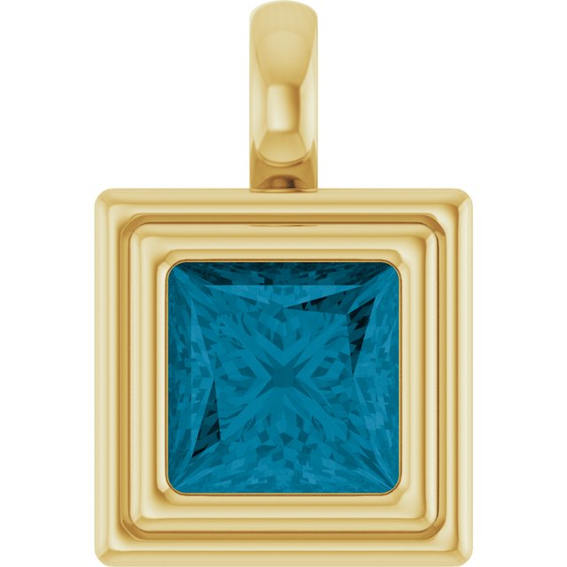 Natural London Blue Topaz | Square | 6.5 x 6.5mm