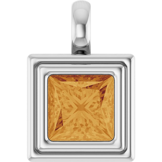 Natural Citrine | Square | 6.5 x 6.5mm