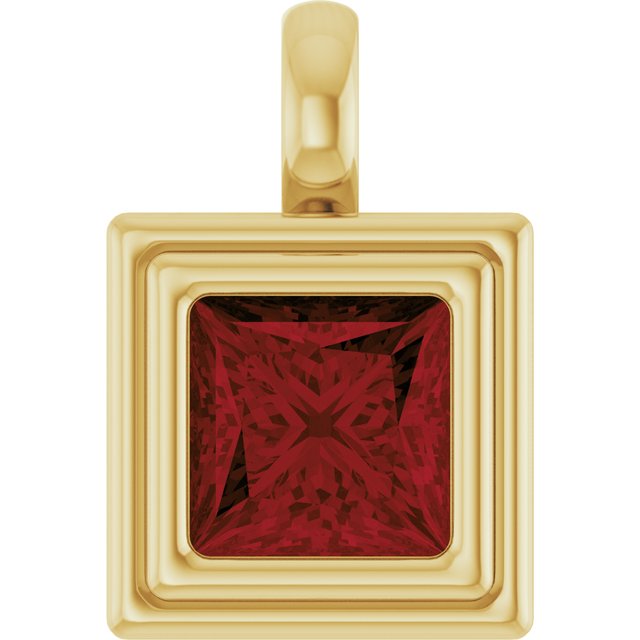 Natural Mozambique Garnet | Square | 6.5 x 6.5mm