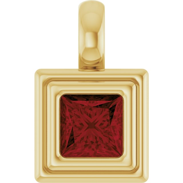 Natural Mozambique Garnet | Square | 4 x 4mm