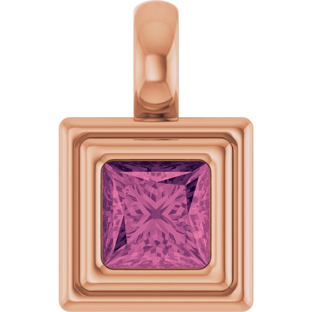 Natural Pink Tourmaline | Square | 4 x 4mm