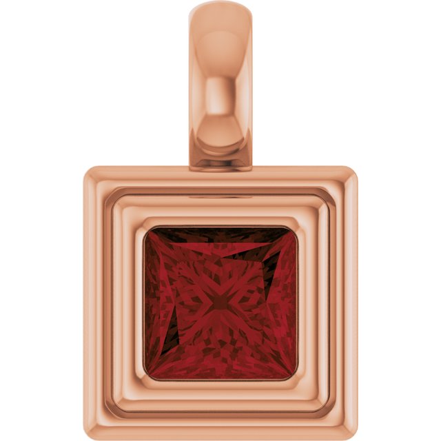 Natural Mozambique Garnet | Square | 4 x 4mm