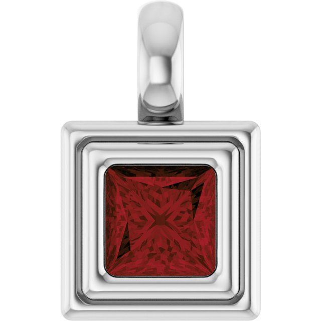 Natural Mozambique Garnet | Square | 4 x 4mm