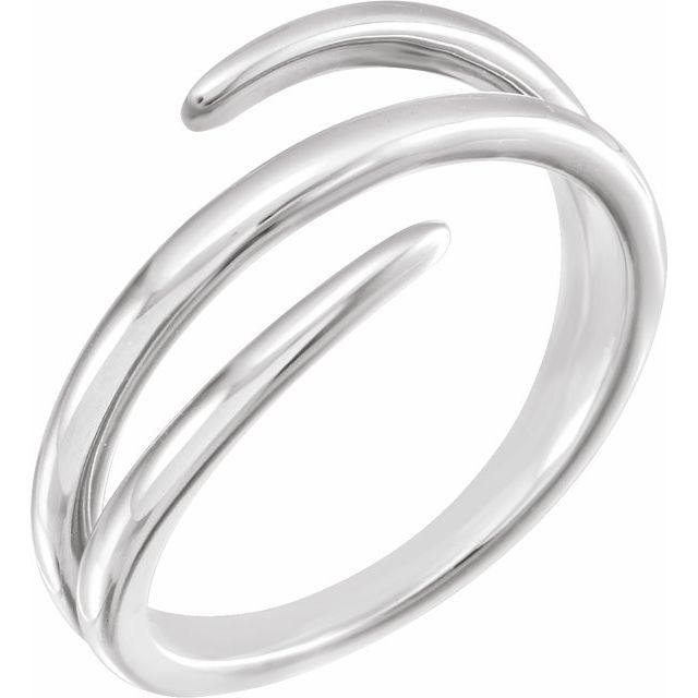 Double Bypass Wrap Ring — Sterling Silver