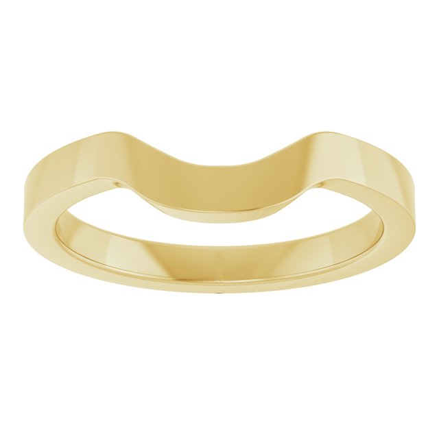 Contoured Polished Matching Wedding Band in 14K Yellow Gold