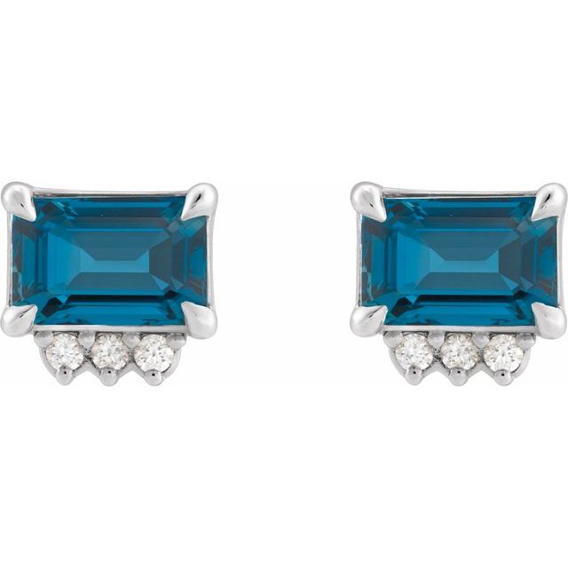 Natural London Blue Topaz | Emerald | 7 x 5mm | Natural London Blue Topaz | Emerald | 6 x 4mm | Natural London Blue Topaz | Emerald | 5 x 3mm