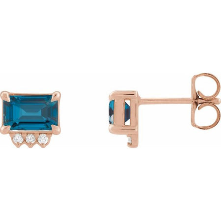 Natural London Blue Topaz | Emerald | 7 x 5mm | Natural London Blue Topaz | Emerald | 6 x 4mm | Natural London Blue Topaz | Emerald | 5 x 3mm