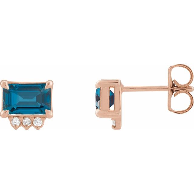 Natural London Blue Topaz | Emerald | 7 x 5mm | Natural London Blue Topaz | Emerald | 6 x 4mm | Natural London Blue Topaz | Emerald | 5 x 3mm