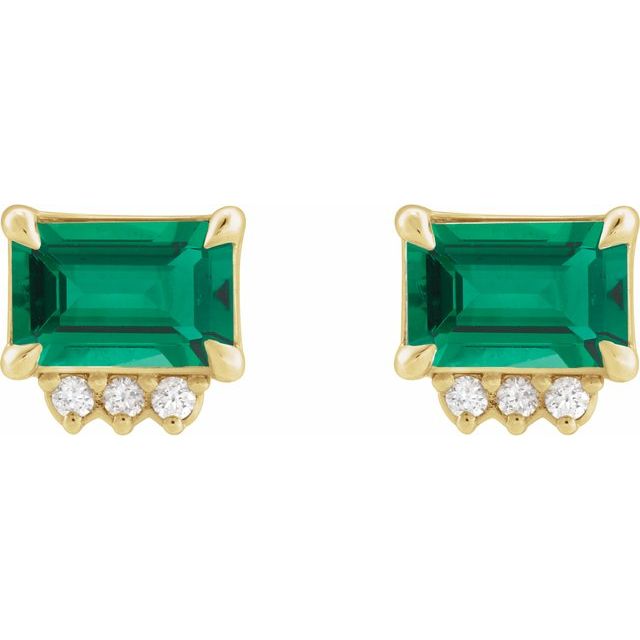 Lab-Grown Emerald | Emerald | 7 x 5mm | Lab-Grown Emerald | Emerald | 6 x 4mm | Lab-Grown Emerald | Emerald | 5 x 3mm