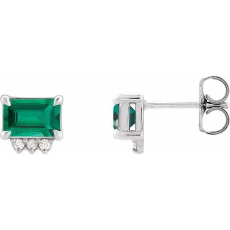 Lab-Grown Emerald | Emerald | 7 x 5mm | Lab-Grown Emerald | Emerald | 6 x 4mm | Lab-Grown Emerald | Emerald | 5 x 3mm