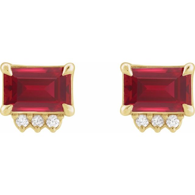 Lab-Grown Ruby | Emerald | 7 x 5mm | Lab-Grown Ruby | Emerald | 6 x 4mm | Lab-Grown Ruby | Emerald | 5 x 3mm