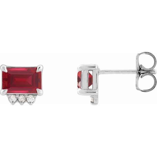 Lab-Grown Ruby | Emerald | 6 x 4mm | Lab-Grown Ruby | Emerald | 7 x 5mm | Lab-Grown Ruby | Emerald | 5 x 3mm