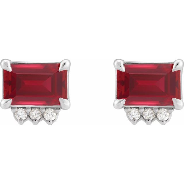 Lab-Grown Ruby | Emerald | 6 x 4mm | Lab-Grown Ruby | Emerald | 7 x 5mm | Lab-Grown Ruby | Emerald | 5 x 3mm
