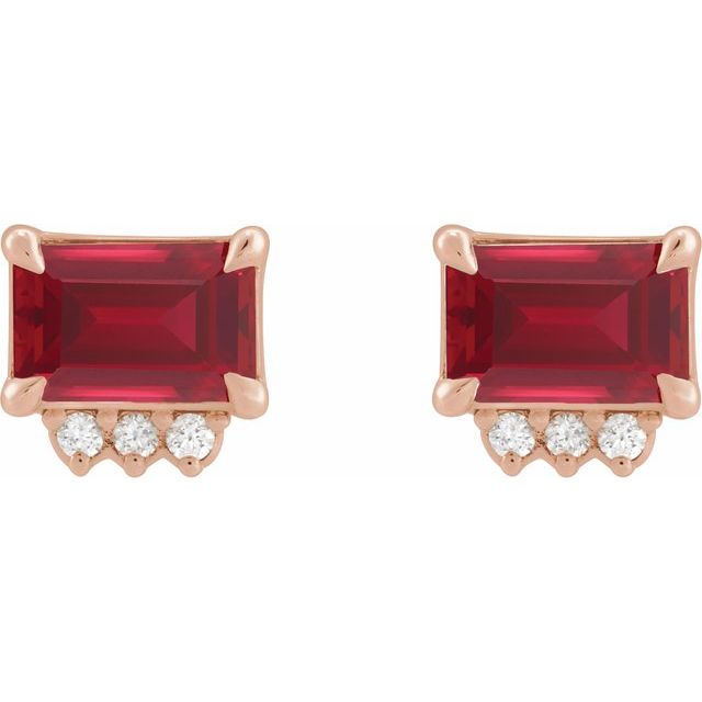 Lab-Grown Ruby | Emerald | 7 x 5mm | Lab-Grown Ruby | Emerald | 6 x 4mm | Lab-Grown Ruby | Emerald | 5 x 3mm