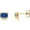 Lab-Grown Blue Sapphire | Emerald | 6 x 4mm | Lab-Grown Blue Sapphire | Emerald | 7 x 5mm | Lab-Grown Blue Sapphire | Emerald | 5 x 3mm