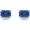 Lab-Grown Blue Sapphire | Emerald | 7 x 5mm | Lab-Grown Blue Sapphire | Emerald | 6 x 4mm | Lab-Grown Blue Sapphire | Emerald | 5 x 3mm