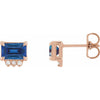 Lab-Grown Blue Sapphire | Emerald | 6 x 4mm | Lab-Grown Blue Sapphire | Emerald | 7 x 5mm | Lab-Grown Blue Sapphire | Emerald | 5 x 3mm