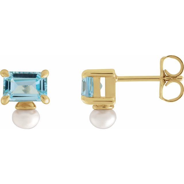 Natural Sky Blue Topaz | Emerald | 6 x 4mm