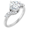 14K White | Round